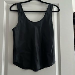 Lucie Ann II satin black tank top.
